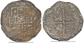 Philip III "Pre-Motherlode Atocha" Cob 8 Reales ND (1618-1621) P-T Genuine NGC, Potosi mint, KM10, Cal-Type 165. 19.55gm. Grade "9 points". Salvaged f...