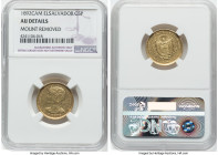 Republic gold 5 Pesos 1892-C.A.M. AU Details (Mount Removed) NGC, San Salvador mint, KM117. Mintage: 558. An elusive one year type with low mintage an...