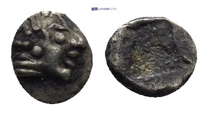 IONIA, Kolophon. Late 6th century BC. AR Tetartemorion (4mm, 0.18 g). Archaic he...