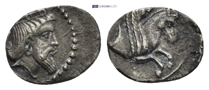 Cilicia. Tarsos 380-330 BC. Trihemiobol AR (11mm., 0,64 g). Bearded head facing ...
