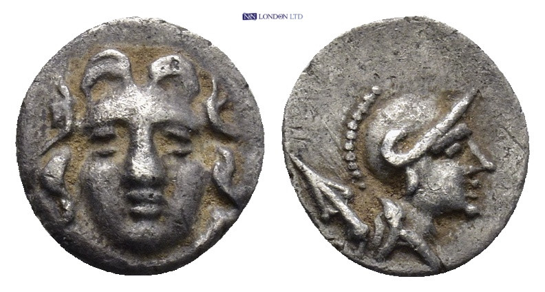 PISIDIA. Selge. Ca. 4th century BC. AR obol (10mm, 0.67 g). Ca. 300-190 BC. Head...