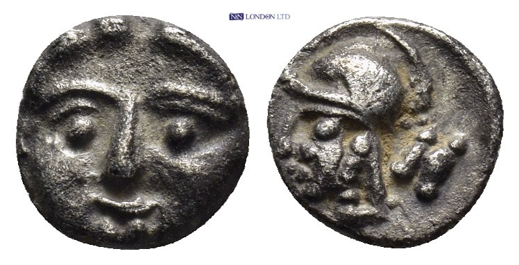 Pisidia. Selge circa 350-300 BC. Obol AR (9mm, 0.76 g). Facing gorgoneion with p...