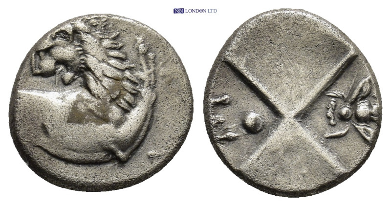 THRACE, Chersonesos. Circa 386-338 BC. AR Hemidrachm (13mm, 2.3 g). Forepart of ...