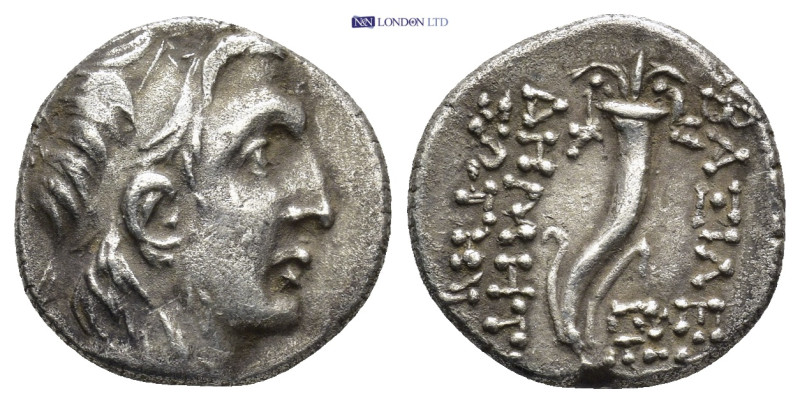 Kings of Syria. Demetrios I AR Drachm. (17mm, 3.87 g) Antioch. Diademed head of ...