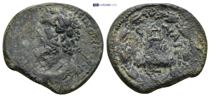 COMMAGENE. Zeugma. Antoninus Pius (138-161 AD) AE Bronze (25mm, 9.3 g) Obv: Laur...