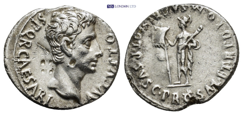 Augustus (27 BC-AD 14). AR denarius (19mm, 3.7 g). Spain, Colonia Patricia, 18-1...