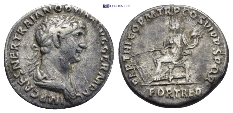 TRAJAN. 98-117 AD. AR Denarius (18mm - 3.24 g). Rome mint. Struck 114-117 AD. IM...