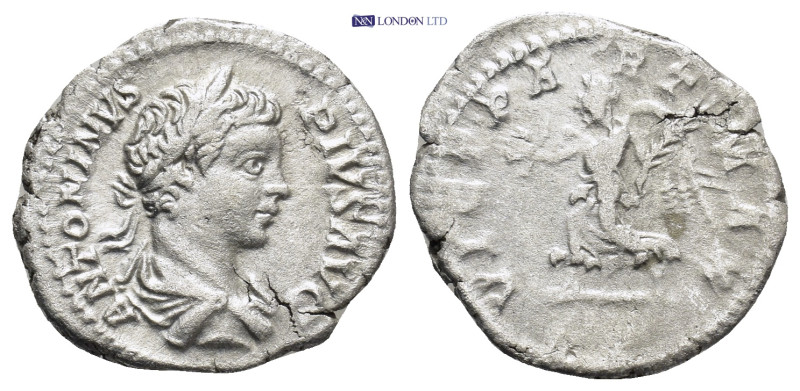 Caracalla, as Augustus (AD 198-217). AR denarius (19mm, 2.66 g). Rome, AD 205/6....