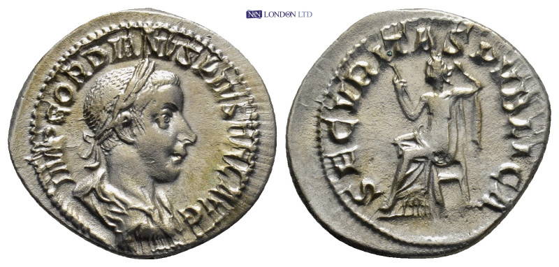 GORDIAN III (238-244). Denarius. (20mm, 3.0 g) Rome. Obv: IMP GORDIANVS PIVS FEL...