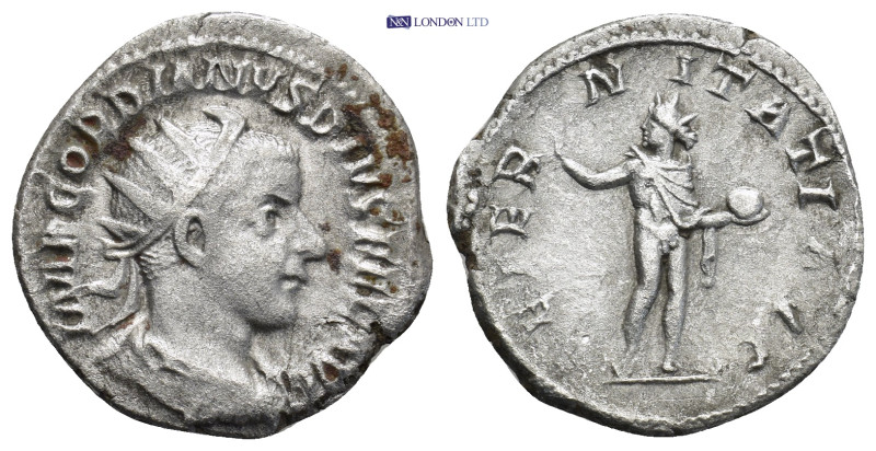 Gordian III (238-244AD) Antoninianus (21mm, 3.96 g) Obverse: Radiate, draped and...