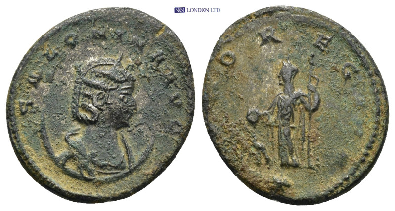 Salonina. AD 254-268. Æ Antoninianus. (25mm, 3.45 g) SALONINA AVG, draped bust r...