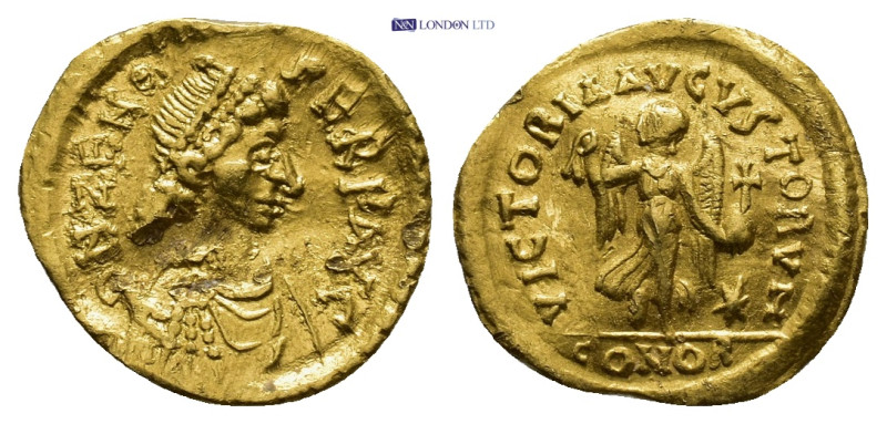 Zeno (474-491 AD). AR Tremissis (13mm, 1.49 g), Constantinopolis (Istanbul). Obv...