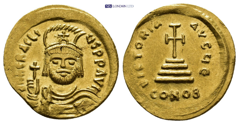 Heraclius. 610-641. AV Solidus Constantinople. (4.48 Gr. 21mm.)
 Draped and cuir...