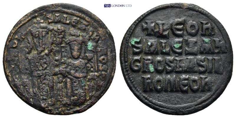 Leo VI the Wise, with Alexander. 886-912. Æ Follis (25mm, 6.28 g). Constantinopl...