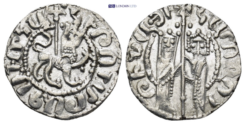 ARMENIA, Cilician Armenia. Royal. Levon I. 1198-1219. AR Tram (20mm, 2.85 g). Cr...