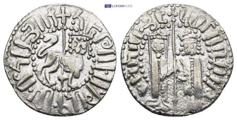 ARMENIA, Cilician Armenia. Royal. Levon I. 1198-1219. AR Tram (20mm, 2.88 g). Cr...