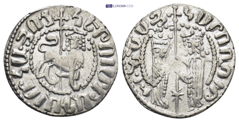 ARMENIA, Cilician Armenia. Royal. Levon I. 1198-1219. AR Tram (20mm, 3.16 g). Cr...