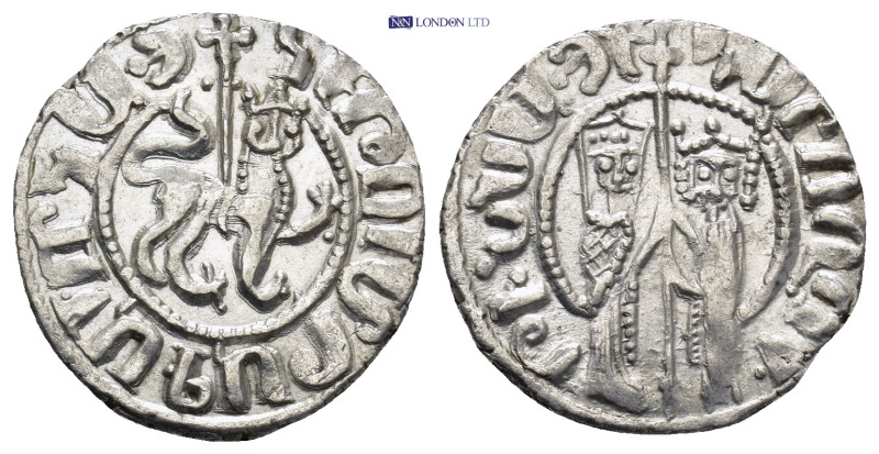 ARMENIA, Cilician Armenia. Royal. Levon I. 1198-1219. AR Tram (21mm, 2.94 g). Cr...