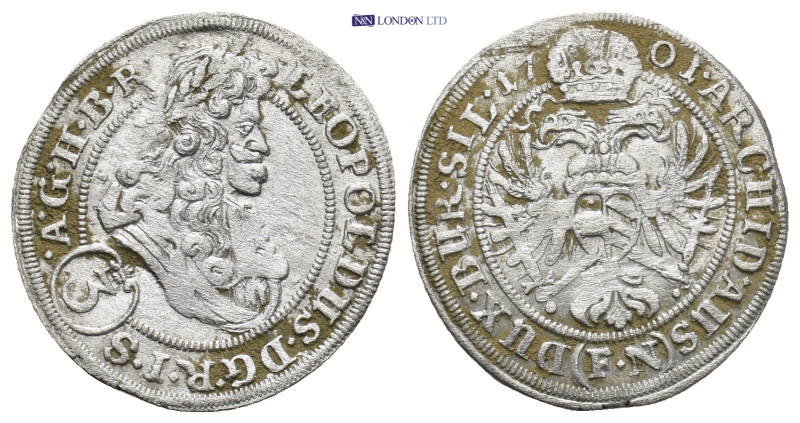 Austrian Empire. LEOPOLD I, 1658-1705 AD. AR, 3 Kreuzer. (21mm, 1.86 g) 1701.