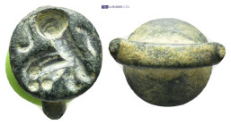 A bronze ring part with shapes. (10mm, 2.64 g)