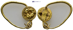 Gold earring 34mm, 4.91 gr.