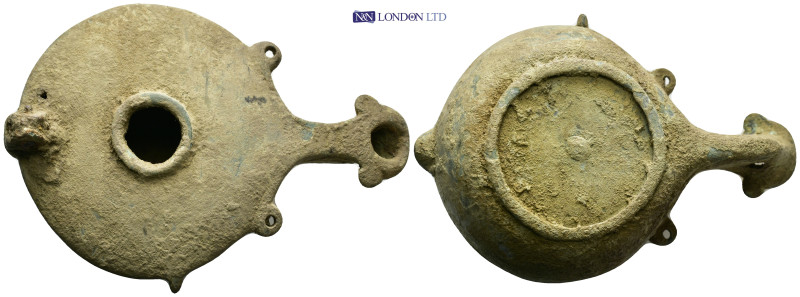 Bronze Oil Lamp. 1st-6rd century AD. (98mm, 125 gr.)