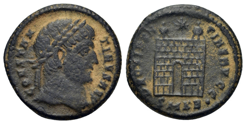 Constantine I (307/10-337). Æ Follis (18mm, 3.4g). Cyzicus, AD 325-326. Laureate...