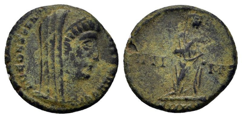 Divus Constantine I (died 337). Æ (14mm, 1.60g, 6h). Antioch, 347-8. Veiled head...