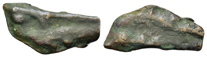 Scythia. Olbia, c. 437-410 BC. Cast dolphin Æ (24,2mm, 2g).