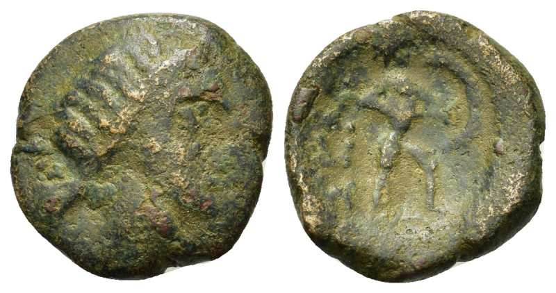 Thessaly, Larissa (2nd century BC). Æ (16,1mm, 3.4g). Laureate head of Apollo to...