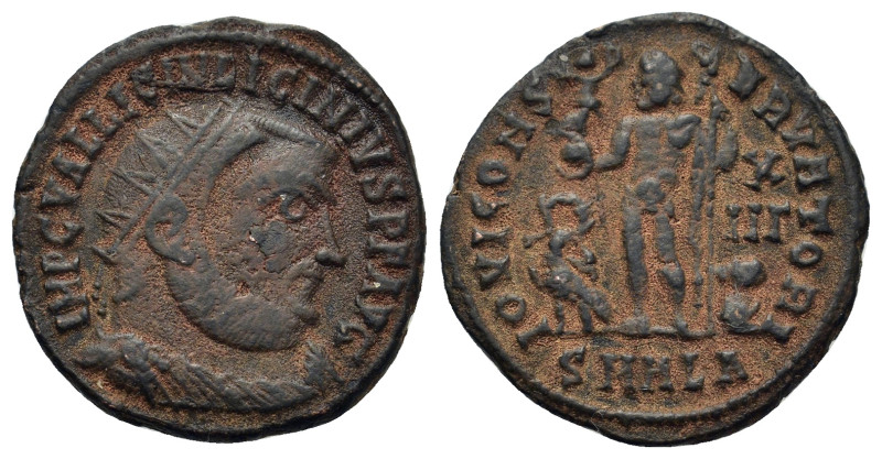 Licinius I (308-324). Æ Follis (18,3mm, 3g). Alexandria. Radiate, draped and cui...