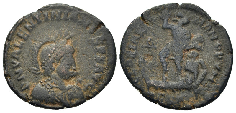 Valentinian II (375-392). Æ (23mm, 4.64g). Uncertain mint. Helmeted, draped and ...