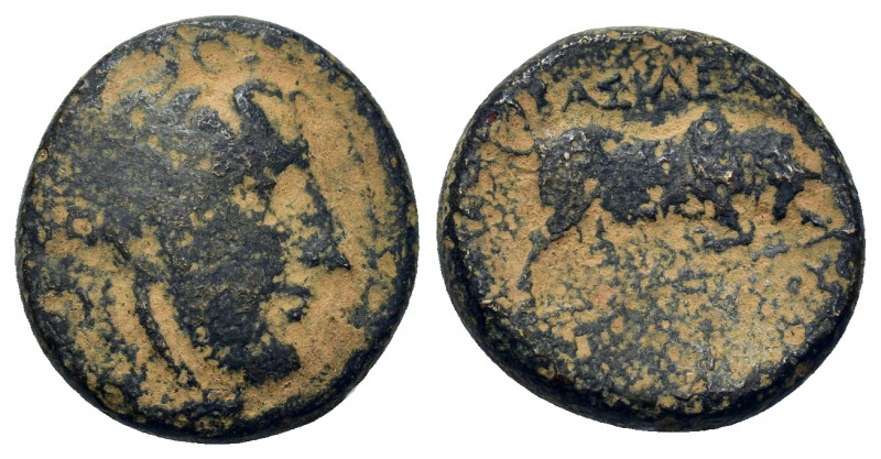 Seleukid Kings. Seleukos I Nikator (312-281 BC). Æ (17mm, 6g). Antioch on the Or...