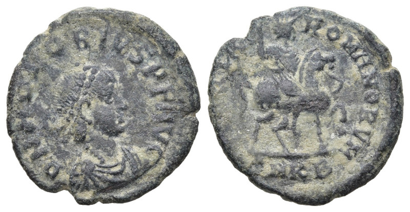 Honorius (393-423). Æ Follis (17,45mm, 1.86g). Cyzicus. Pearl-diademed, draped a...