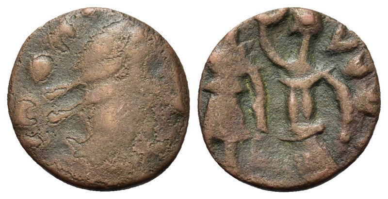 Barbarous radiate, imitating Arcadius or Honorius (383-423). Æ (13,5mm, 1.1g). L...