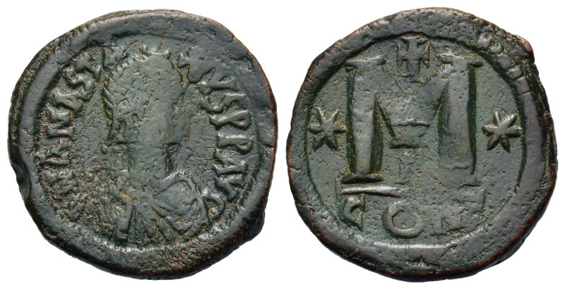 Anastasius I (491-518). Æ 40 Nummi (32mm, 17.7 g). Constantinople, c. AD 512-517...