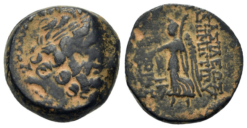 Seleukid Kings. Demetrios II Nikator (Second reign, 129-125 BC). Æ (17mm, 5.66g)...