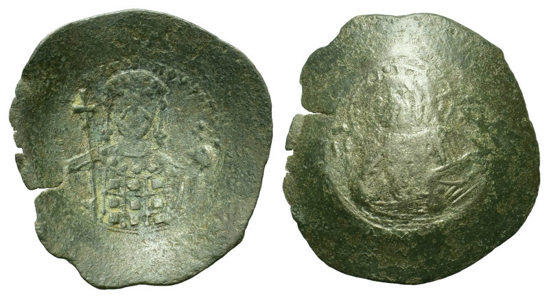 John II Comnenus (1118-1143). Æ Trachy (29,5mm, 3.35g). Constantinople. Nimbate ...