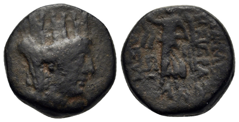 Seleukis and Pieria, Apameia, c. 1st century BC. Æ (16,6mm, 6.16g). Turreted and...