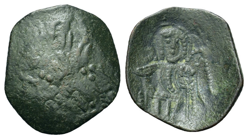 Latin Rulers of Constantinople (1204-1261). Æ Trachy (16,4mm, 1.2g). Constantino...