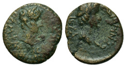 Augustus (27 BC-AD 14). Mysia, Lampsacus. Æ (15,3mm, 2.14g). Laureate head r. R/ Draped bust of Senate r. RPC I, 2278.