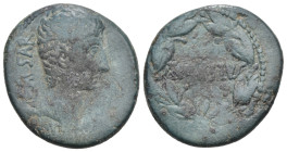 Augustus (27 BC-AD 14). Seleucis and Pieria, Antioch. Æ (24,1mm, 8.95g), c. 27-5 BC. Bare head r. R/ AVGVSTVS within wreath. RPC I 4100; McAlee 190.