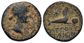 Livia (Augusta, 14-29). Cilicia, Augusta. Æ (16,5mm, 3g). Draped bust r. R/ Capricorn r., with globus between forehooves; star above. RPC I 4007; Zieg...