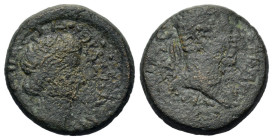 Tiberius and Julia Augusta (14-37). Æ (21,6 mm, 9,2 g) Macedon, Thessalonica. RPC I, 1567. Good fine.