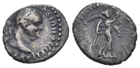 Vespasian (69-79). Cappadocia, Caesarea-Eusebia. AR Hemidrachm (14,78mm 1.71g). Laureate head r. R/ Nike advancing r., holding wreath and palm frond. ...