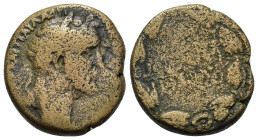 Antoninus Pius (138-161). Syria, Cyrrhestica. Hieropolis. Æ (20mm, 8g). Laureate head r. R/ Legend in two lines within wreath. RPC IV.3, 6980 (tempora...