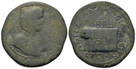 Julia Domna (Augusta, 193-217). Pontos, Amasea. Æ (31mm, 12g). Draped bust r. R/ Two tired flaming altar, tree to left; in ex., ET CH. RG 61. Rare.