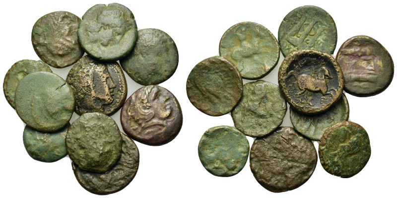 Lot of 10 Greek Æ coins, to be catalog. Lot sold as is, no return.