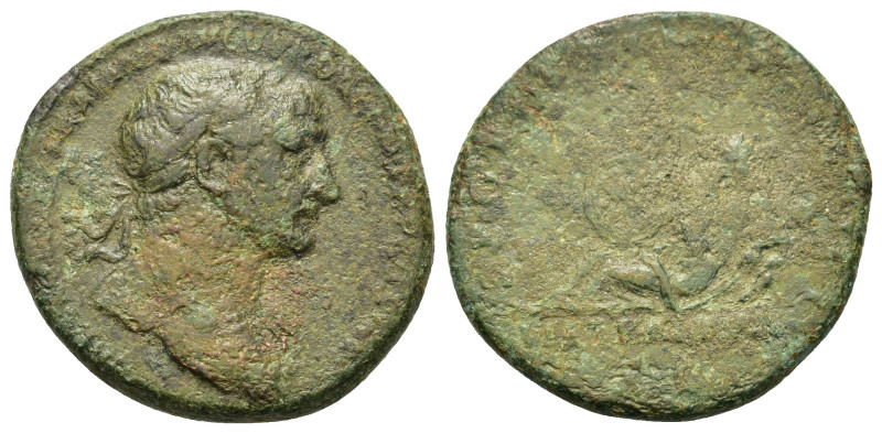 Trajan (98-117). Æ As (27mm, 10.3g). Rome, AD 112-7. Laureate bust r., with slig...