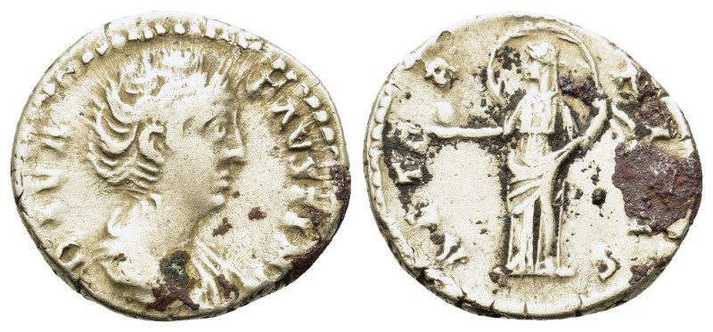 Diva Faustina Senior (died 140/1). AR Denarius (17mm, 3.21g, 6h). Rome, 146/7-16...